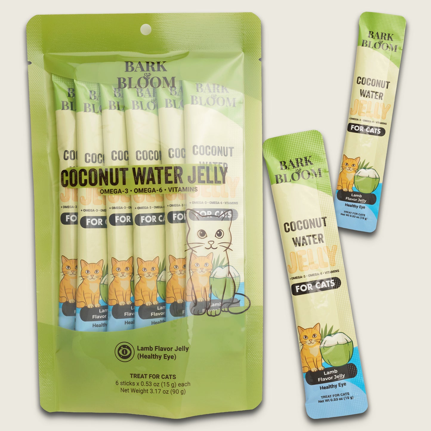 Coconut Water Jelly for Cats - Lamb Flavor Jelly (Healthy Eye)