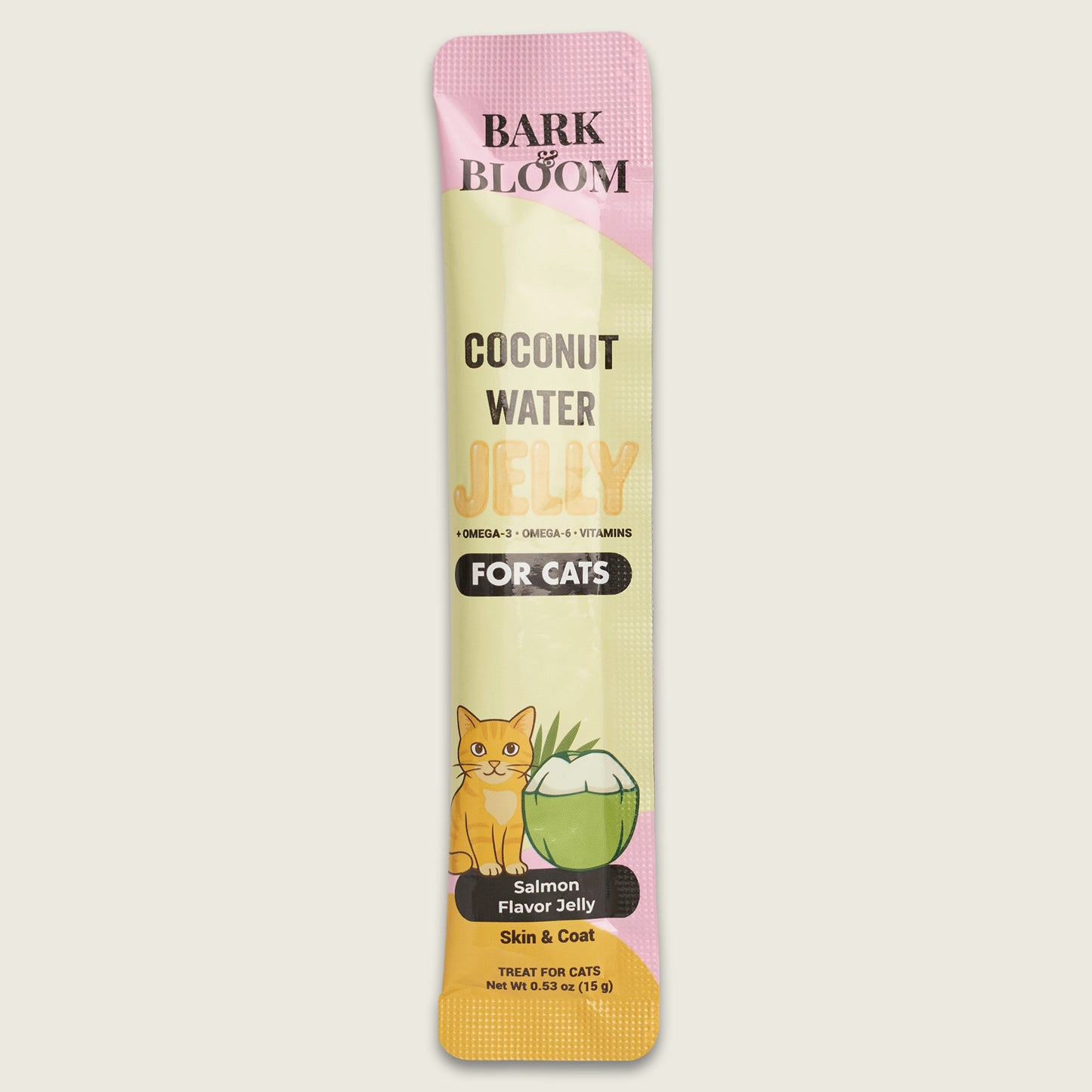 Coconut Water Jelly for Cats - Salmon Flavor Jelly (Skin & Coat)
