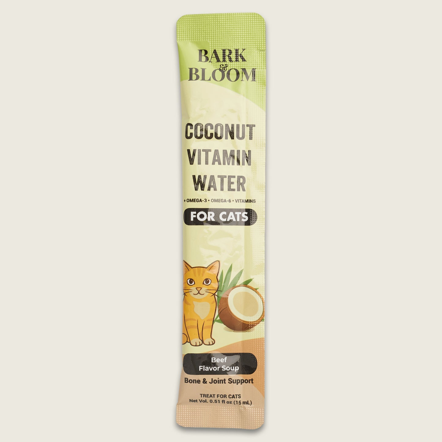 Coconut Vitamin Water for Cats — Beef Flavor Soup (Bone & Joint Support)