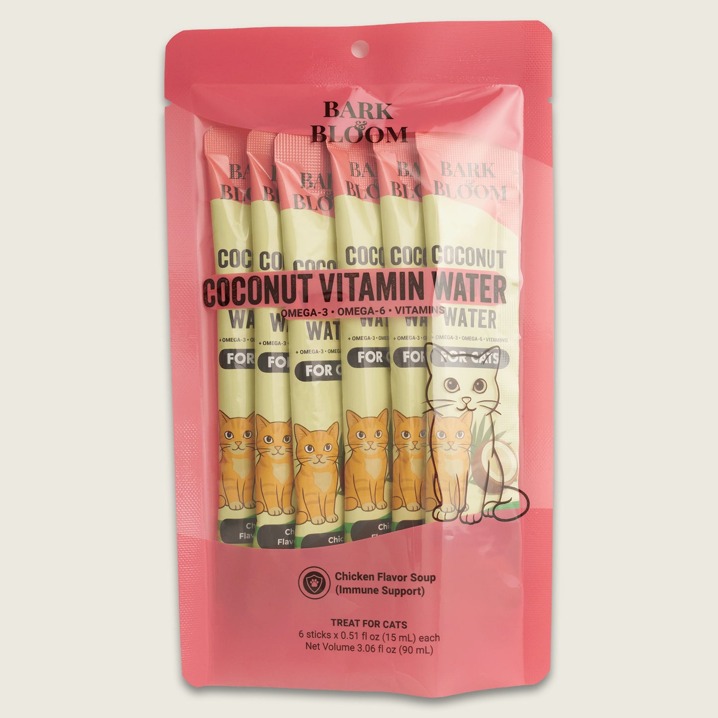 Coconut Vitamin Water for Cats - Chicken Flavor Soup (Immune Support)