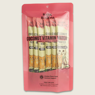 Coconut Vitamin Water for Cats - Chicken Flavor Soup (Immune Support)