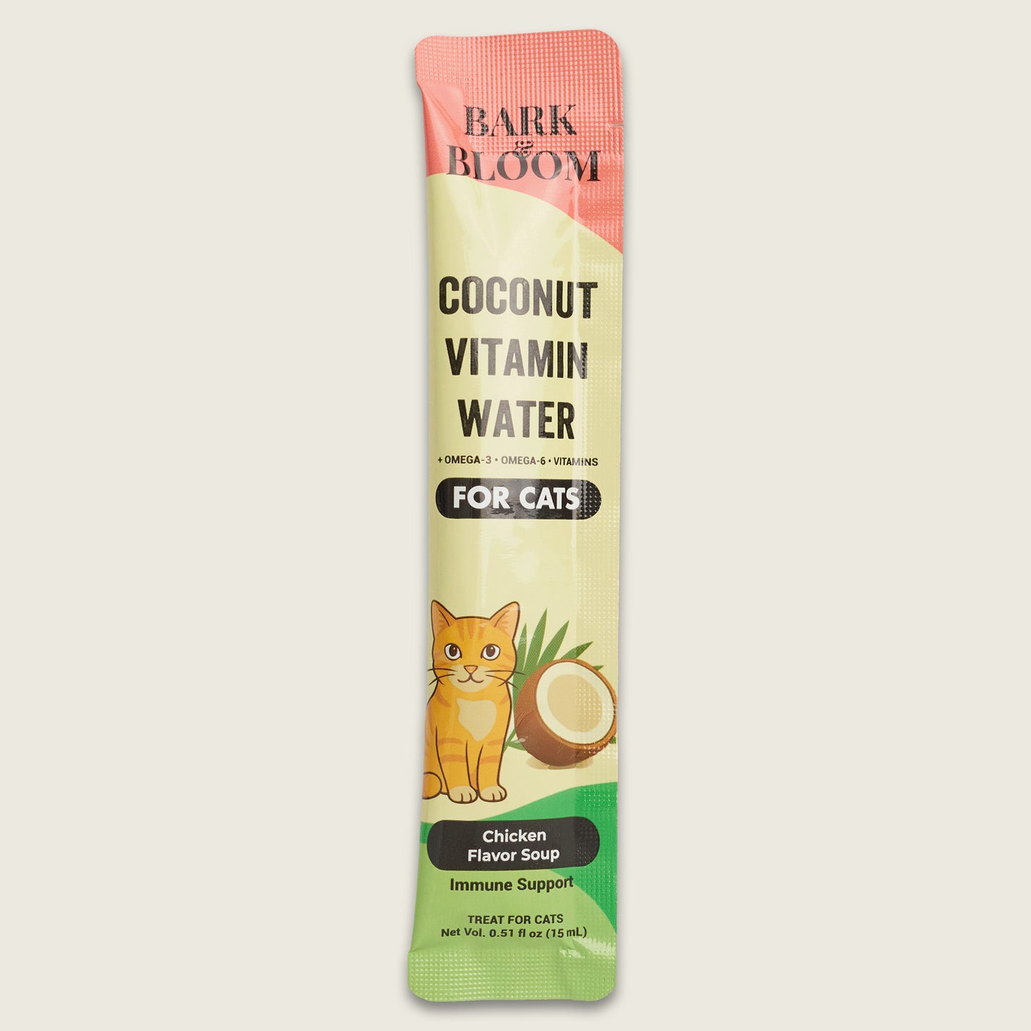 Coconut Vitamin Water for Cats - Chicken Flavor Soup (Immune Support)