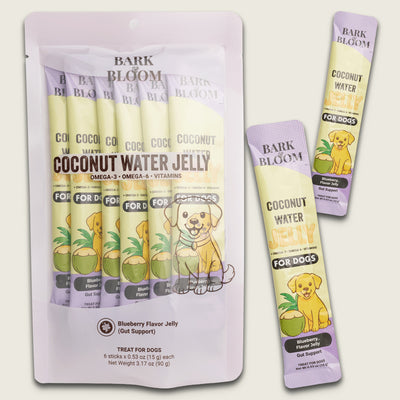 Coconut Water Jelly for Dogs — Blueberry Flavor Jelly (Gut Support)