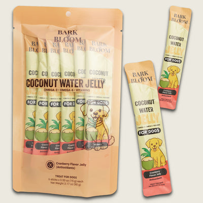Coconut Water Jelly for Dogs - Cranberry Flavor Jelly (Antioxidants)