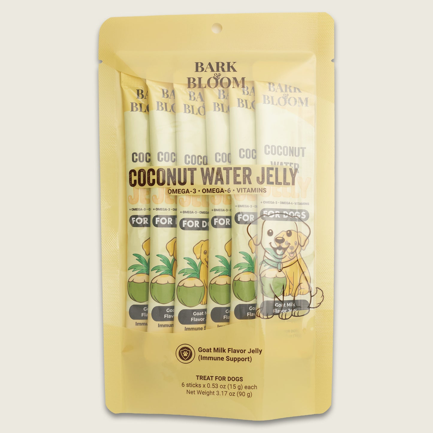 Coconut Water Jelly for Dogs - Goat Milk Flavor Jelly (Immune Support)