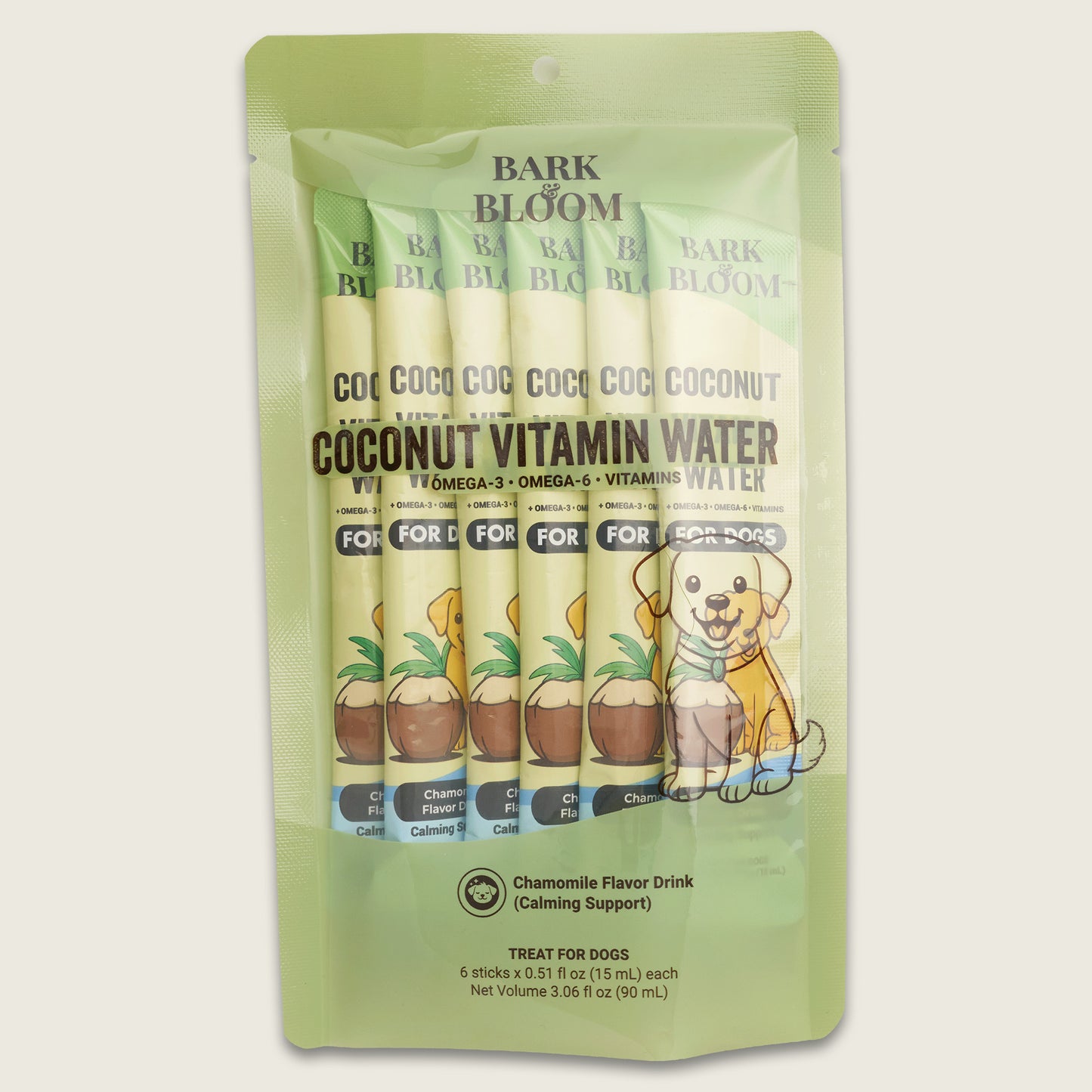 Coconut Vitamin Water for Dogs — Chamomile Flavor Drink (Calming Support)