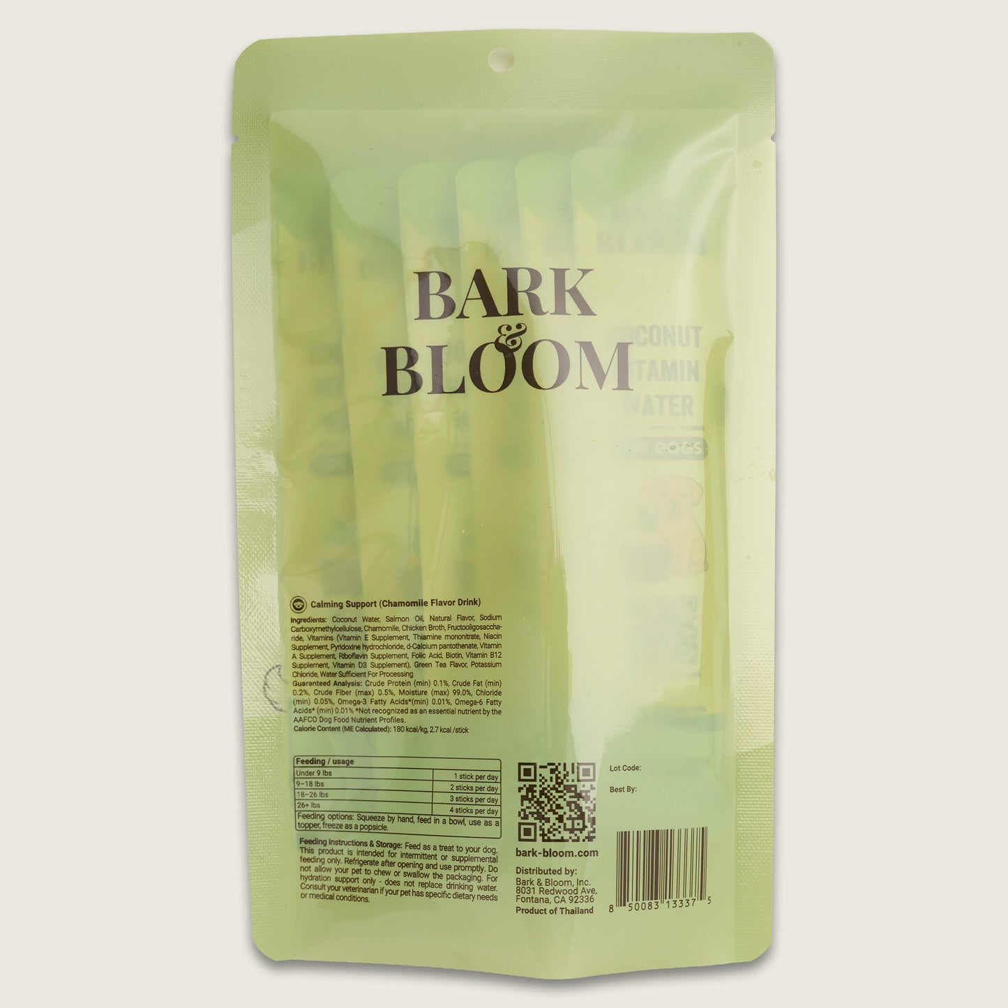Coconut Vitamin Water for Dogs — Chamomile Flavor Drink (Calming Support)