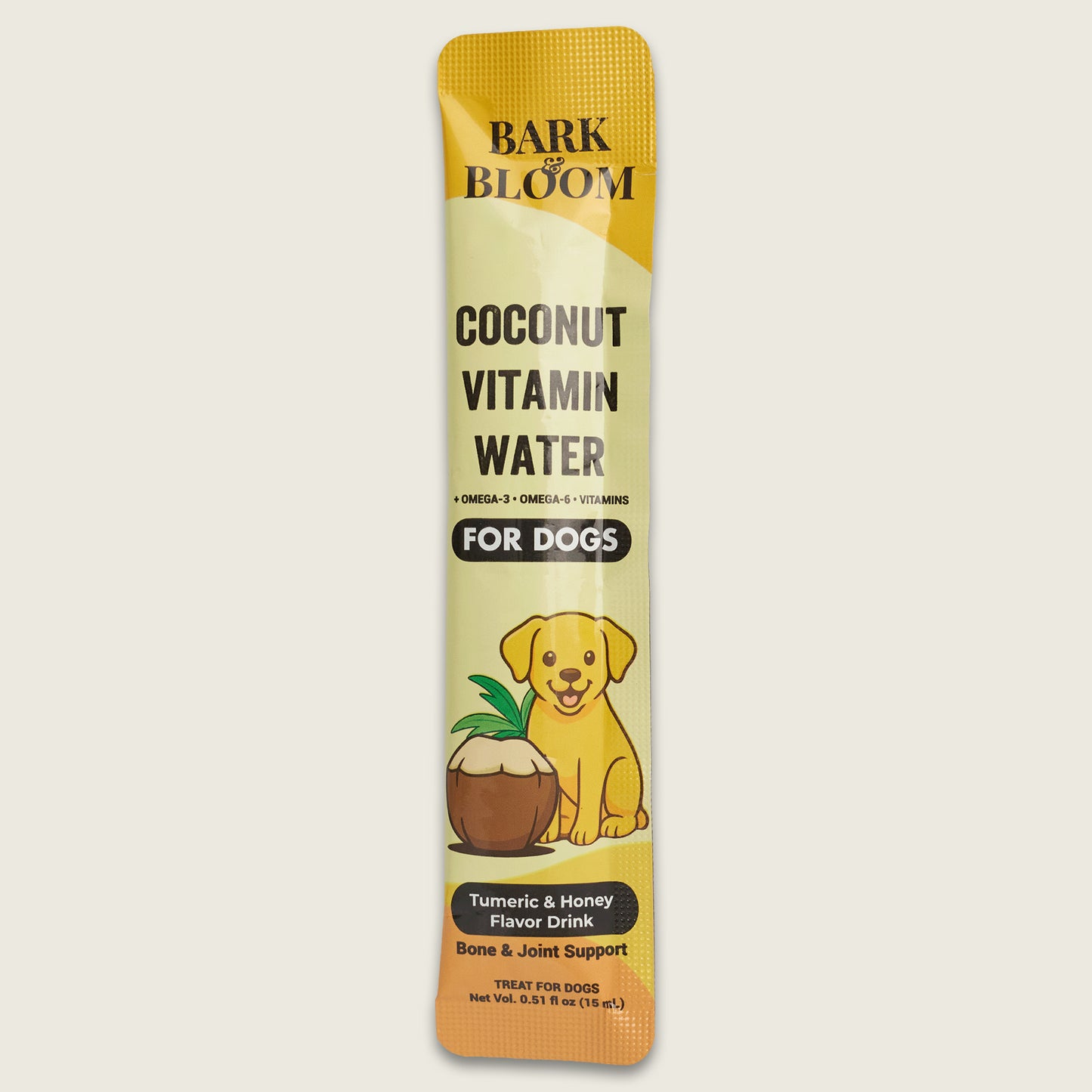 Coconut Vitamin Water for Dogs - Turmeric & Honey Flavor Drink (Bone & Joint Support)