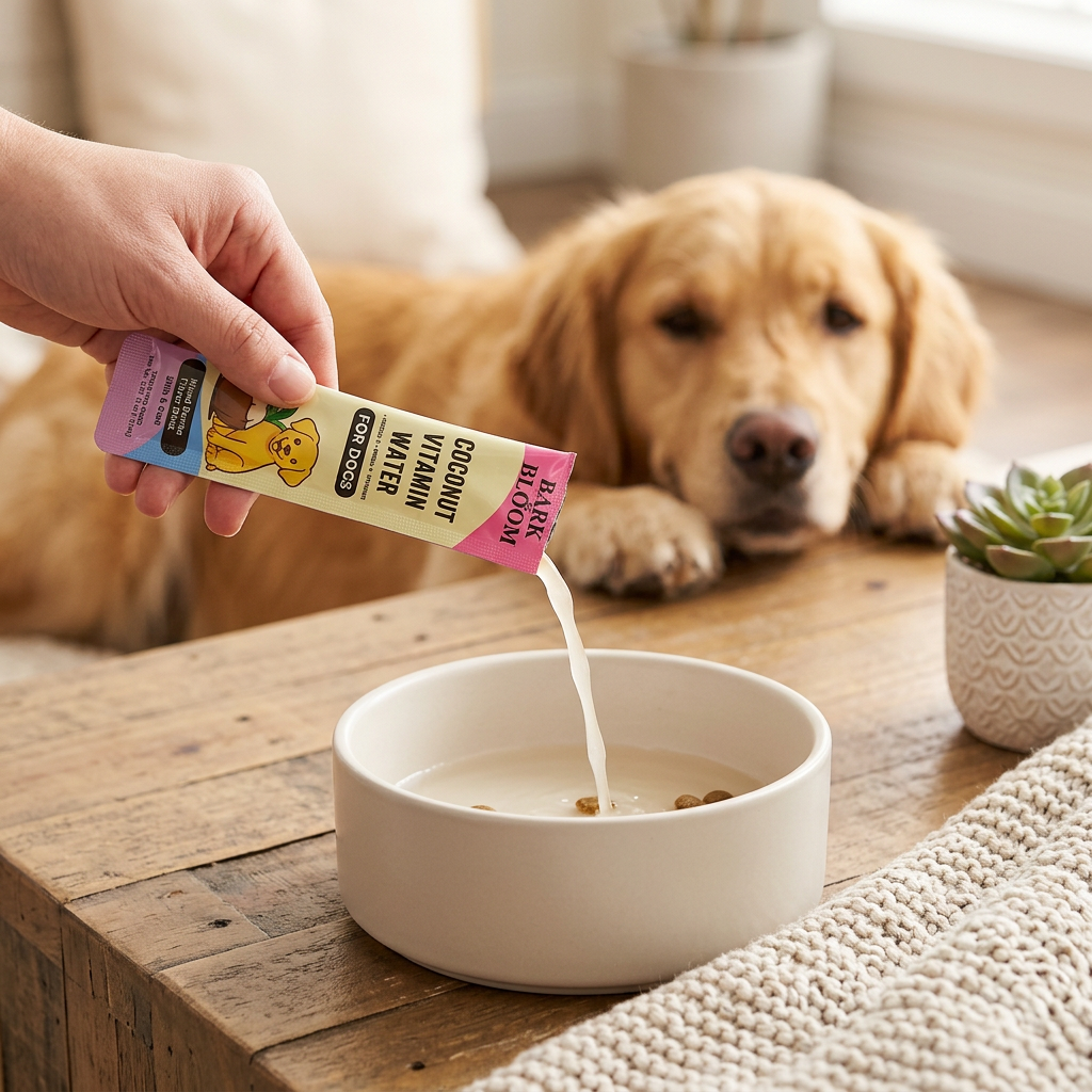 Coconut Vitamin Water for Dogs - Mixed Berries Flavor Drink (Skin & Coat)